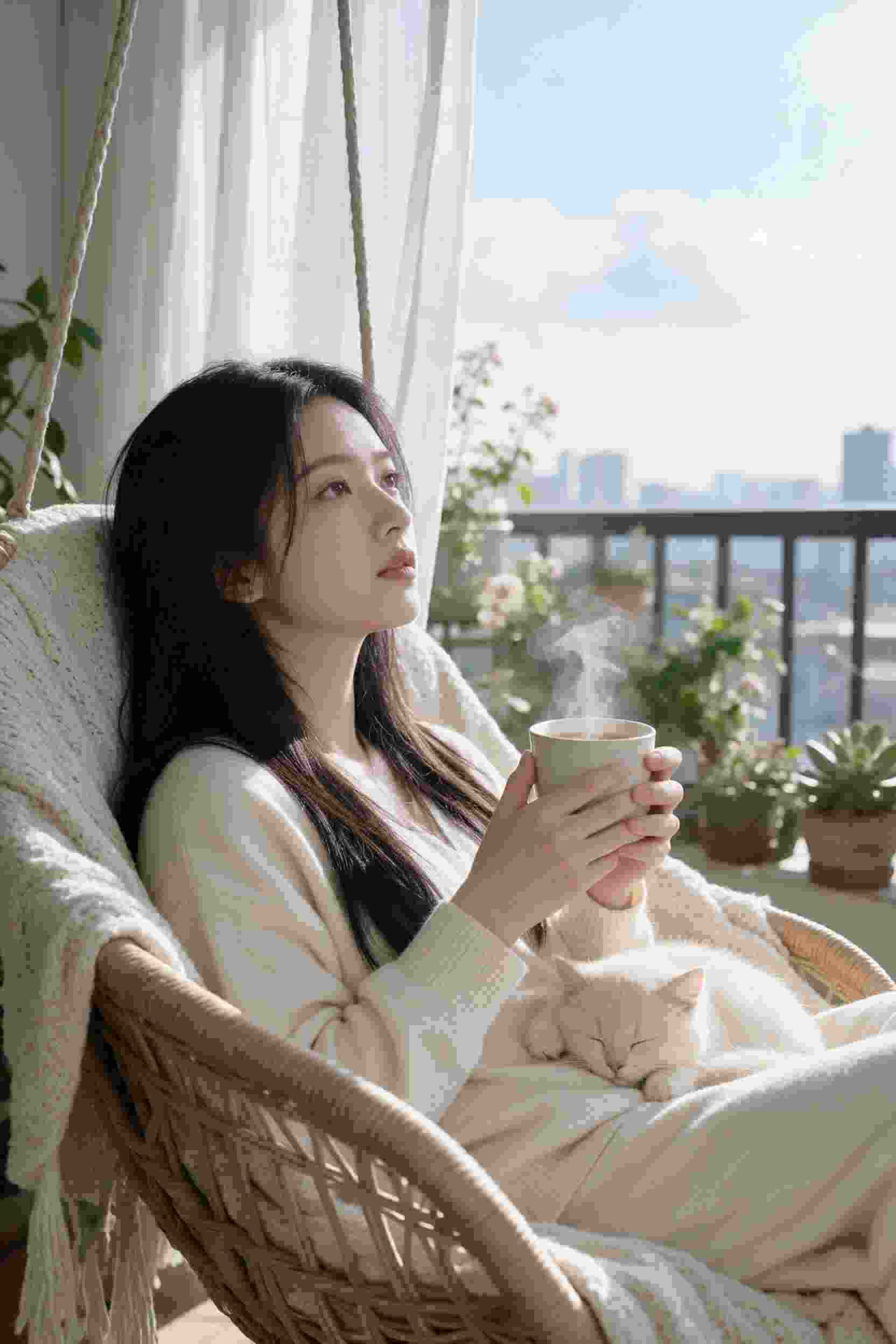 逆光绽放